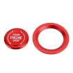Car Engine Start Key Push Button Ring Trim Sticker for Cadillac/Chevrolet (Red) - 3