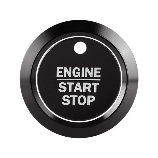 Ford F150 Car Engine Start Key Push Button Ring Trim Sticker - Black - 1