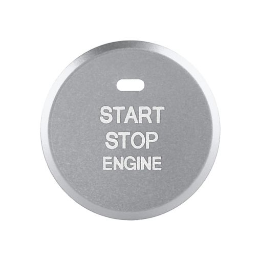 Silver Car Engine Start Key Push Button Trim for Mazda Axela CX-30 2020 - 1