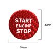 Red Carbon Fiber Engine Start Button Trim for Alfa Romeo Giulia - 4