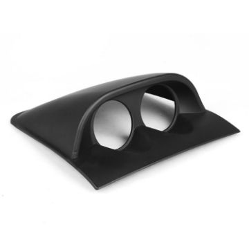 Car 52mm 2 Holes Dash Gauge Meter Pod Mount Holder - Black - 1