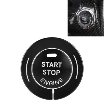 Infiniti Car Engine Start Key Push Button Ring Trim Sticker - Black - 1