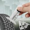 Stainless Steel Tire Tread Vernier Depth Gauge - 0-60mm - 7