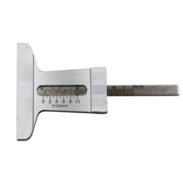 Stainless Steel Tire Tread Vernier Depth Gauge - 0-50mm - 1