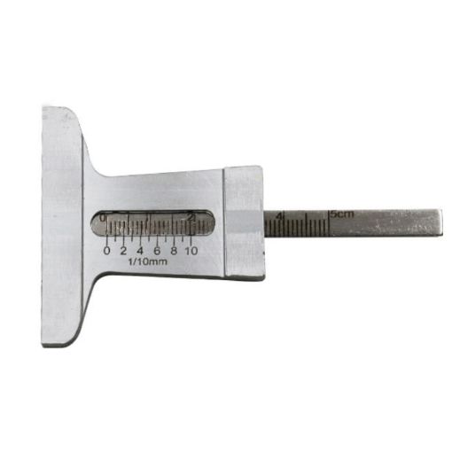 Stainless Steel Tire Tread Vernier Depth Gauge - 0-50mm - 1