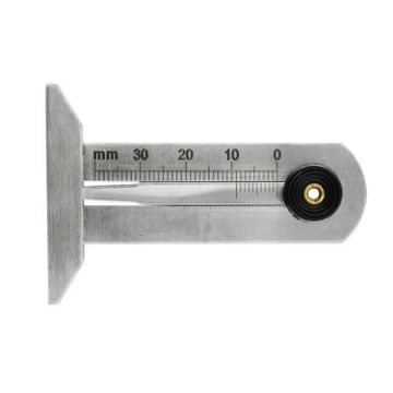 Stainless Steel Tire Tread Vernier Depth Gauge - 0-30mm - 1