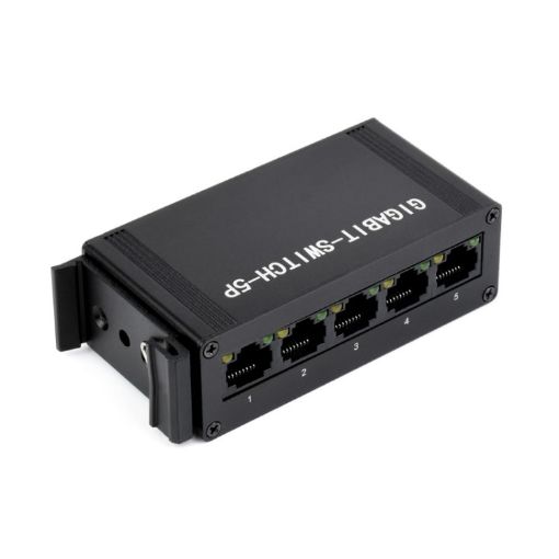 Waveshare Industrial 5P Gigabit Ethernet Switch, Full-Duplex 10/100/1000M - 1
