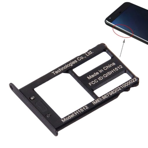Black SIM Card Tray for Google Nexus 6P - Replacement Part - 1