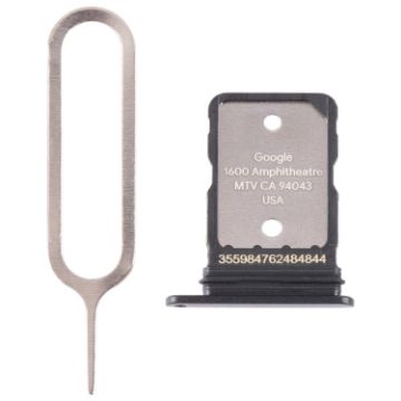 Google Pixel 6A SIM Card Tray with Pin - Black - 1