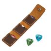 Green Leather Case for Mobile Phone SIM Card, Memory Card, and Guitar Pick - 4