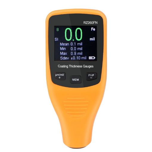 RZ260FN Ultrasonic Coating Paint Thickness Gauge Meter (Orange) - 1