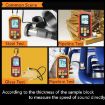 GM-100 Ultrasonic Thickness Meter Tester Gauge - Red - 7