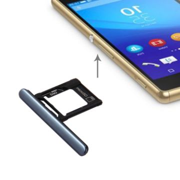 Sony Xperia XZ Premium Dual SIM Tray + Dust Plug - Black - 1