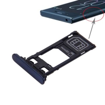 Sony Xperia XZ SIM Card Tray + Micro SD Card Tray - Dark Blue - 1