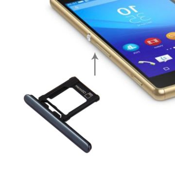 Sony Xperia XZ Premium Micro SD Card Tray + Dust Plug (Black) - 1