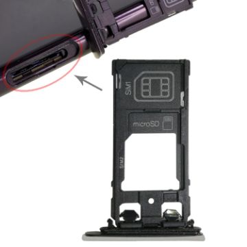 Sony Xperia XZ SIM Card Tray Set - Silver - 1