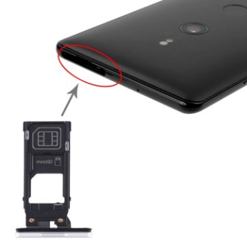 Sony Xperia XZ3 SIM Card Tray + Micro SD Card Tray - White - 1