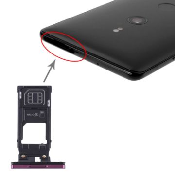 Sony Xperia XZ3 SIM Card Tray + Micro SD Card Tray - Purple - 1