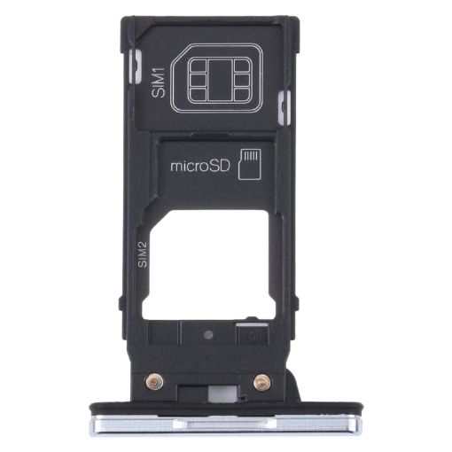 Sony Xperia XZ2 Premium SIM Card Tray + SIM/Micro SD Card Tray (Silver) - 1