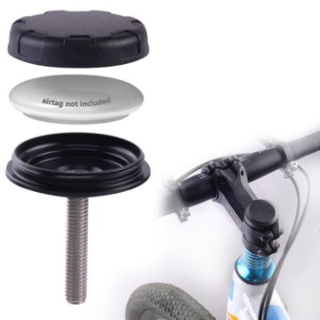 AirTag Tracker Case Bicycle Headset Mount Holder - Round - 1