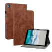 Nokia T10 Tablet Case - Brown Tiger Pattern PU - 1