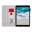 Nokia T10 Watercolor Pattern Flip Leather Tablet Case - Cyan Green - 6