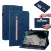 Blue Leather Tablet Case for Nokia T20 10.4 2021 - Skin Feel Solid Color Zipper - 1