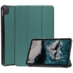 Nokia T20 Three-folding Holder Leather Tablet Case - Dark Green - 1