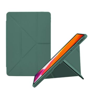 Nokia T20 Acrylic 2 in 1 Y-fold Smart Leather Tablet Case - Emerald - 1