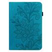 Blue Lace Flower Embossing Leather Tablet Case for Nokia T20 10.4 2021 - 3