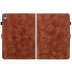 Nokia T10 Lily Embossed Leather Tablet Case - Brown - 3