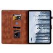 Nokia T10 Lily Embossed Leather Tablet Case - Brown - 4