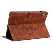 Nokia T10 Lily Embossed Leather Tablet Case - Brown - 6
