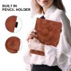 Nokia T10 Lily Embossed Leather Tablet Case - Brown - 7