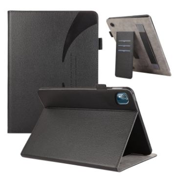 Nokia T10 8.0 Litchi Texture Leather Tablet Case - Black - 1