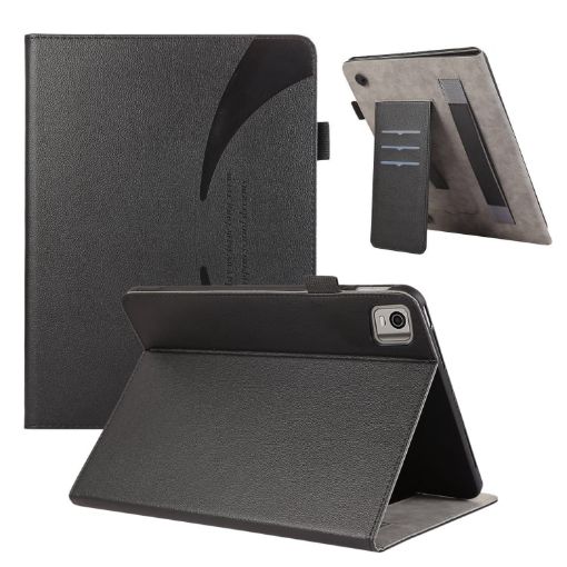 Nokia T21 10.4 2022 Tablet Case - Black Leather Sucker Cover - 1