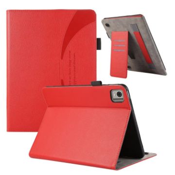 Nokia T21 10.4 2022 Red Leather Tablet Case - Litchi Texture - 1