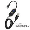 JUNSUNMAY Type-C to USB LED Dimmer Switch Controller - 1m White - 4