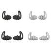 iMeBoBo A1 Shark Fin Nano Silicone Earplugs - Two Layer Black - 2