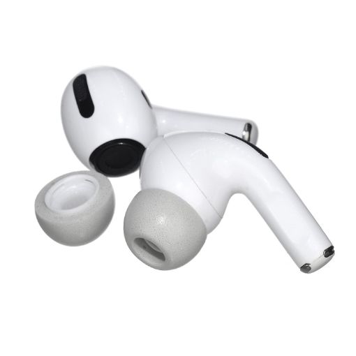 Memory Foam Ear Caps for TWS Airpods Pro - Large Gray - 1