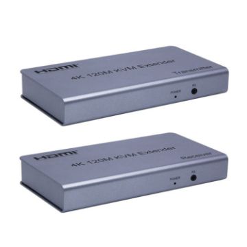KVM 120m 4K HD Extender HDMI Transmitter + Receiver - UK Plug - 1