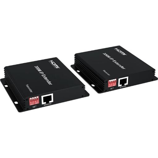 300m IP HDMI Extender HD Video Transmission, UK Plug (Black) - 1