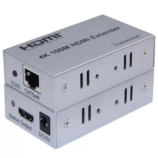 HDMI to RJ45 Ethernet Cable Extender 100m - 4K HD Signal Amplifier - 1