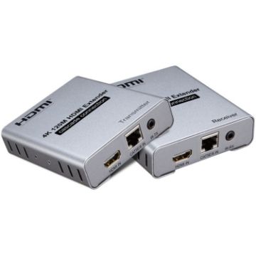 HDMI Single Cable 120m Transmitter/Receiver Extender 4K HD Transmitter EU Plug - 1