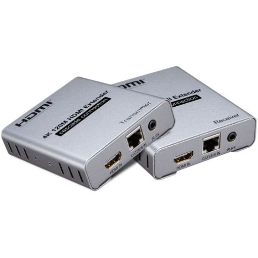 HDMI Single Cable 120m Transmitter/Receiver Extender 4K HD Transmitter - 1