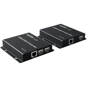 200m HDMI KVM IP Network Cable Extender H.264 Mouse Keyboard Extender - 1