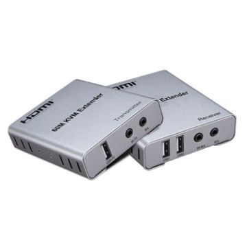 KVM 60m HDMI Network Cable Extender With Audio/Video Transmitter+Receiver - 1