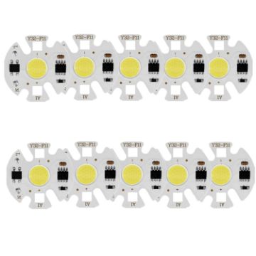 10 PCS COB LED Light Chip AC 220V LED Bulb Light (7W Cold White) - 1