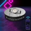 Electric Rotating Turntable Mirror Display Stand White Light - 1