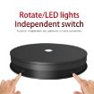 30cm Electric Rotating Turntable Display Stand LED Light Video Shooting Props - 3